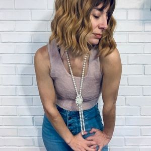 Love Tree Blush Pink Tank Sweater